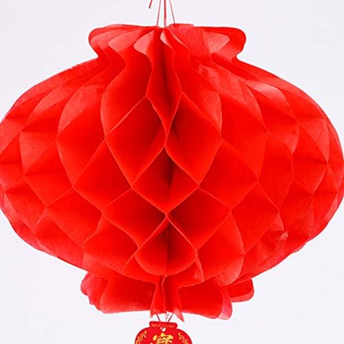 AMOSFUN פנס סיני 30 יחידות קישוטי פסטיבל נייר אדום סיני לקישוטים לפסטיבל השנה החדשה פסטיבל אביב חתונה ומסעדה עיצוב דבש