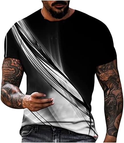 מעצב גרפי טיז גברים 2023 אופנה דיגיטלי הדפסת סוודר למעלה קיץ ספורט כושר קצר שרוול טי חולצה חולצה