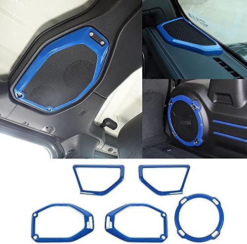 ABS חזית רמקול סטריאו עמוד וגג רמקול תא מטען אחורי כיסוי טבעת מתאים לג'יפ רנגלר JL Rubicon 2018-2022 אביזרי מכוניות פנים