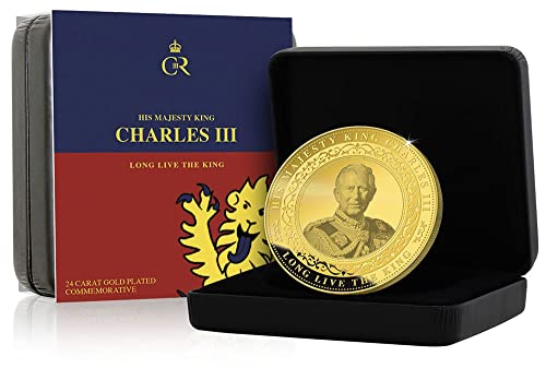 2022 דה מודרני של PowerCoin הצטרפותו של המלך צ'ארלס השלישי מדליית מתכת מוזהבת 2022 הוכחה