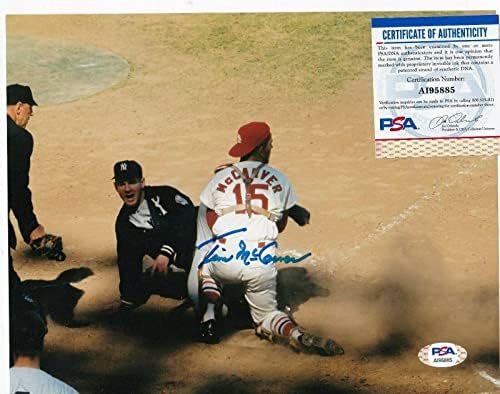 רחוב טים מקארבר. לואי קרדינלס w/Whitey Ford PSA מאומתים 8x10 - תמונות MLB עם חתימה