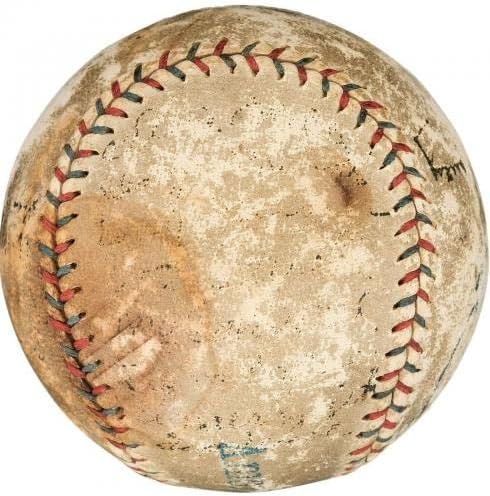 1920 קליבלנד אינדיאנים WS אלופים קבוצת בייסבול ריי צ'פמן בייב רות פסא - כדורי בייסבול חתימה