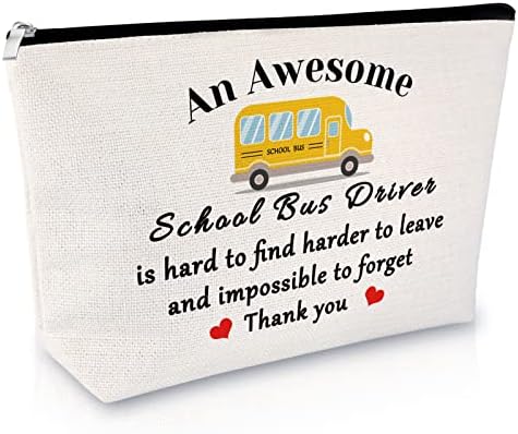 תודה מתנות על תיק נהג האוטובוס שקית איפור בית ספר לנהג אוטובוס מתנות לפנסיה מתנה ליום הולדת לנשים שקית קוסמטיקה סוף שנת הלימודים מתנה