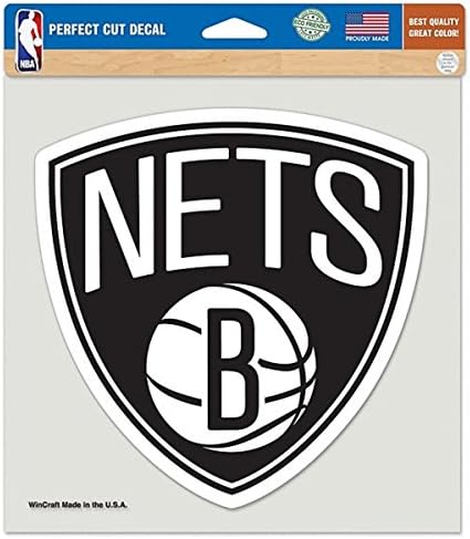 Wincraft NBA ברוקלין נטס מדבקות צבע מושלמות, 8 x 8