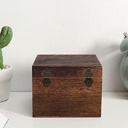 Honbay 12 יח 'עיצוב חריטה קופסת תכשיטים דקורטיביים צירי קופסת עץ קופסת עץ קופסאות קופסאות צירים חומרה עם בורג למארזי עץ וינטג' ארונות