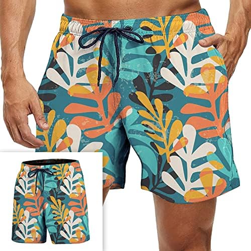 מכנסיים קצרים של לוח יבש מהיר לגברים מככבים פס הדפסים גזעי שחייה גדולים וגבוהים של מכנסי חוף שחייה פטריוטית של שחייה פטריוטית