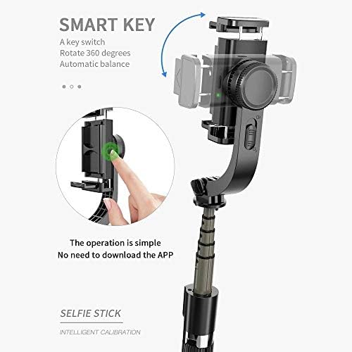 עמדת גלי קופסאות והעלאת עבור Blu C5 - Gimbal Selfiepod, Selfie Stick Stick הניתן להרחבה וידאו Gimbal מייצב ל- Blu C5 - Jet Black
