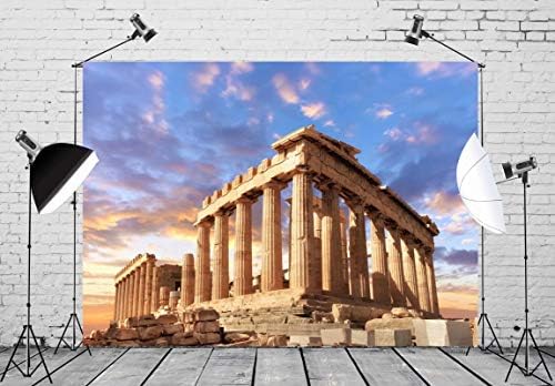 בלקו 10 על 6.5 רגל בד עתיק יווני צילום רקע פרתנון מקדש באקרופוליס באתונה יוון תפאורות למיתולוגיה ספקי צד מסיבת קישוטי יוון תמונה רקע אבזרי