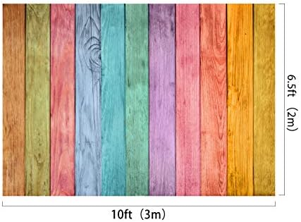 קייט 10 על 6.5 רגל מיקרופייבר צבעוני עץ מרקם צילום תפאורות קשת עץ קיר רקע ילדי תינוק מקלחת רקע עבור פוטושוט