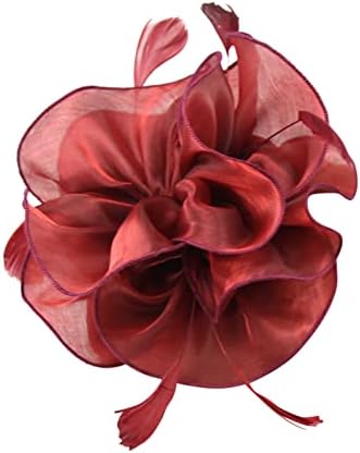 כובע מסיבת תה של נאפו לנשים שנות העשרים של המאה העשרים כובע פרחים רשת ונוצות רוקדים כובעים קוקטייל בגדי חתונה